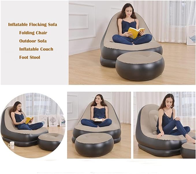 Premium Inflatable Single Lounge Sofa with Back Support