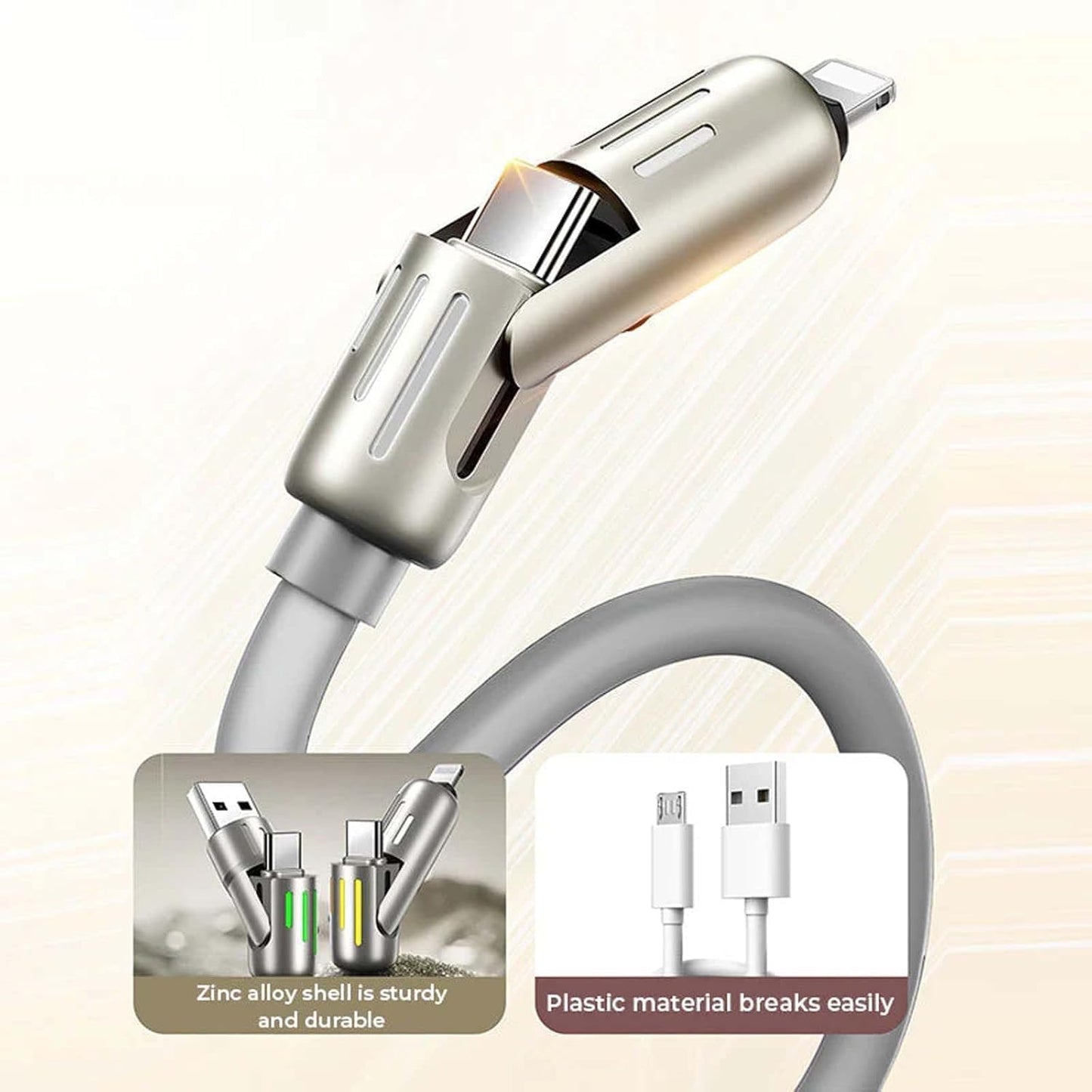 One Cable for All – 4-in-1 USB Charging Solution