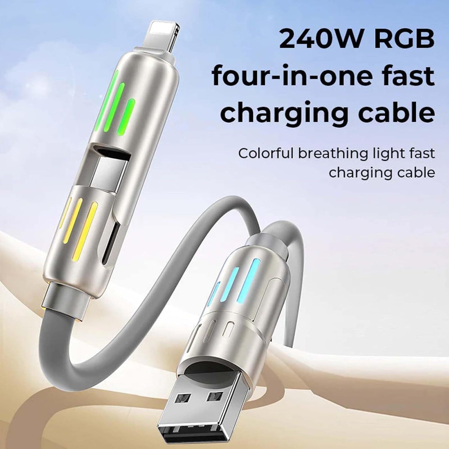 One Cable for All – 4-in-1 USB Charging Solution