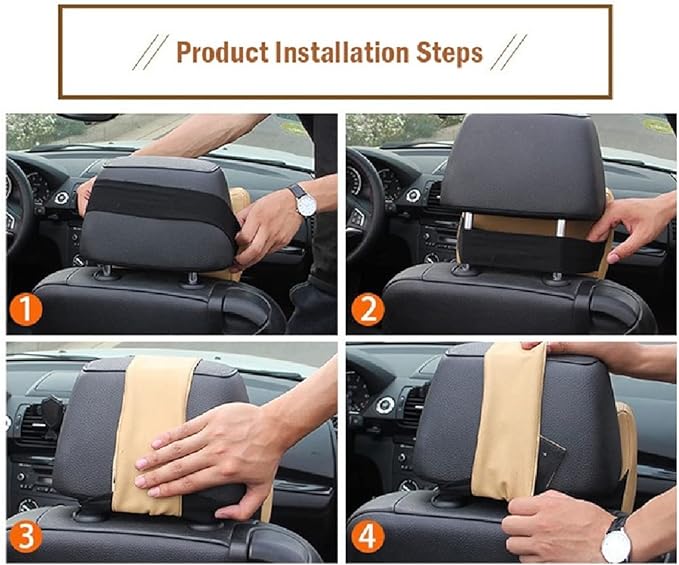 Adjustable Car Seat Headrest Pillow with Neck Support