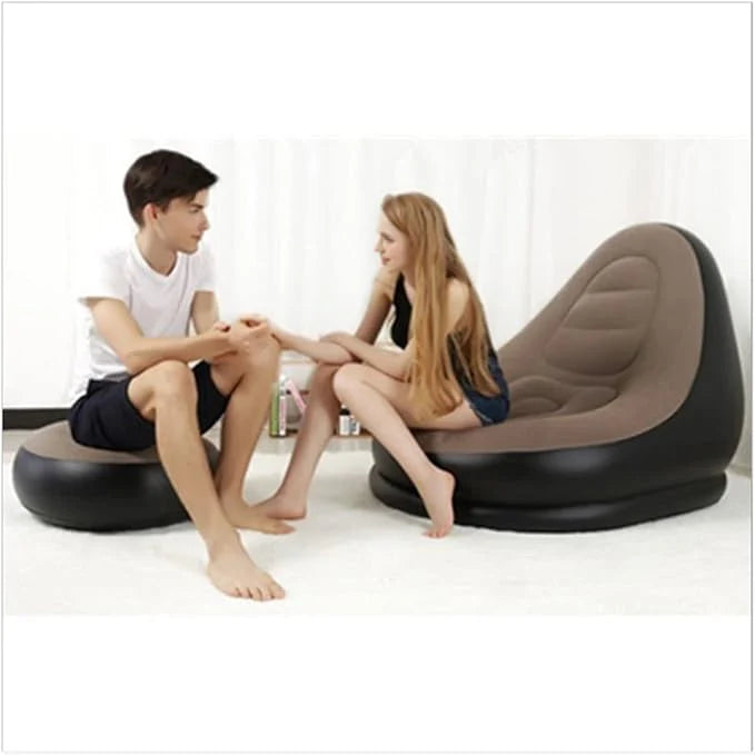 Premium Inflatable Single Lounge Sofa with Back Support