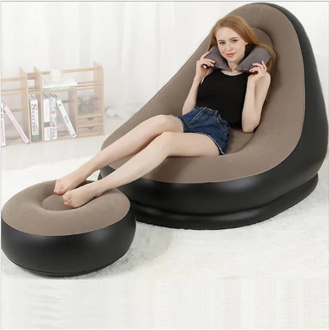 Premium Inflatable Single Lounge Sofa with Back Support