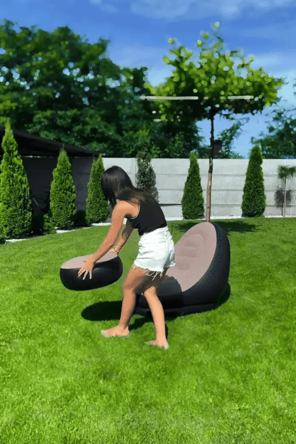 Premium Inflatable Single Lounge Sofa with Back Support