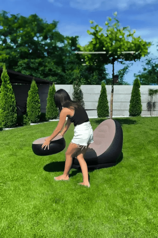 Premium Inflatable Single Lounge Sofa with Back Support