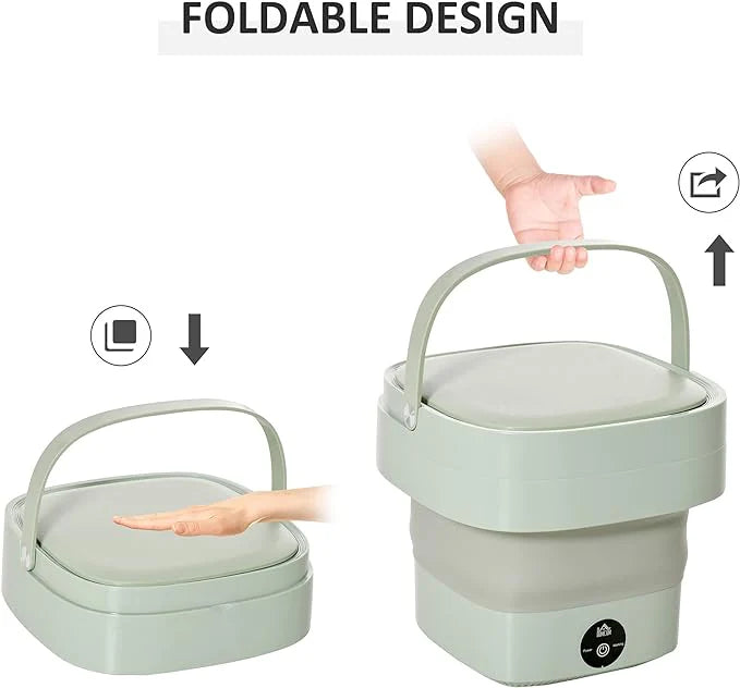 Portable Foldable Mini Washing Machine for Small Loads & Travel